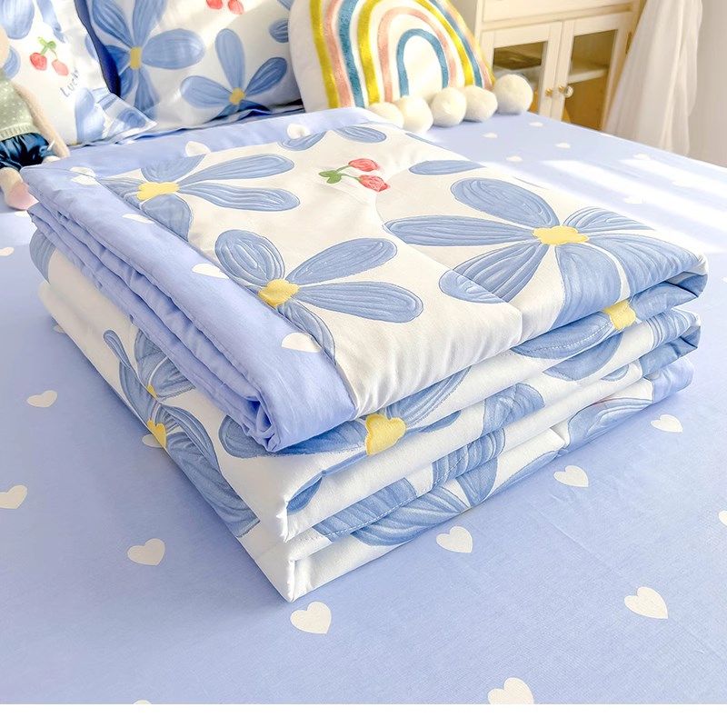 A类全棉夏被空调被夏凉被100双面纯棉薄被子单人春秋被芯棉花棉被,床上用品,化纤被,淘宝优惠券,粉丝福利购,淘宝优惠卷