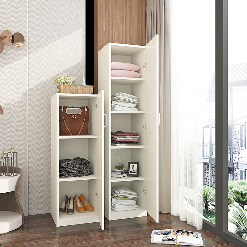 单门衣柜儿童衣柜收纳柜现代简约实木板式租房经济型立柜窄衣柜