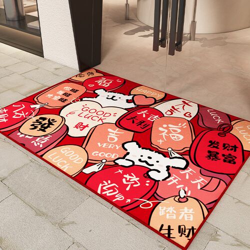欢迎光临门垫店铺门口商用地垫喜庆可定制脚垫子商铺公司进门地毯