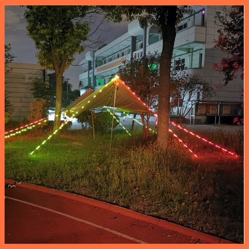 发光绳风绳灯夜晚警示绳地钉警示帐篷装饰氛围灯防绊倒绳营地警示
