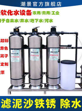 大型软化水设备井水地下水处理除水垢H异味铁锰农村家用软水机过
