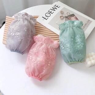 蕾丝袖套羽绒服防脏袖头工作2024新款套袖女款时尚办公室上班护袖