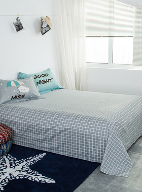 纯棉床单单件1.5米床上用品全棉单双人少女宿舍床单学生230x245