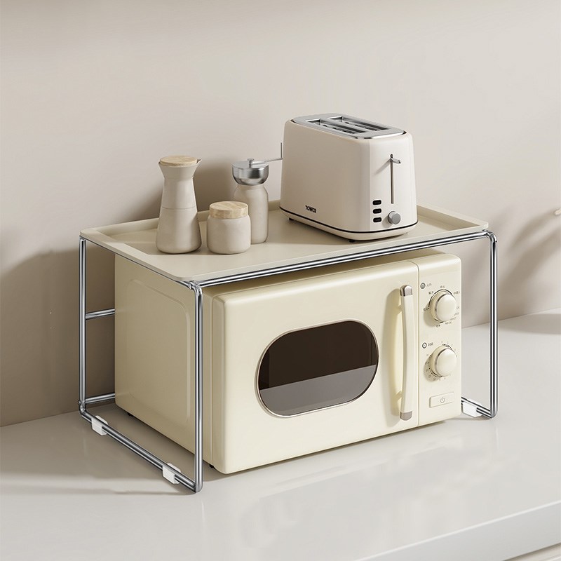 厨房台面多功能置物架电饭锅空气炸锅放置架桌面微波炉储物架支架