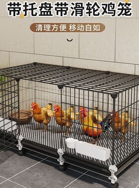 鸡笼子家用养殖铁j笼大鸡20只三层室内外兔笼大号特大号自动清粪