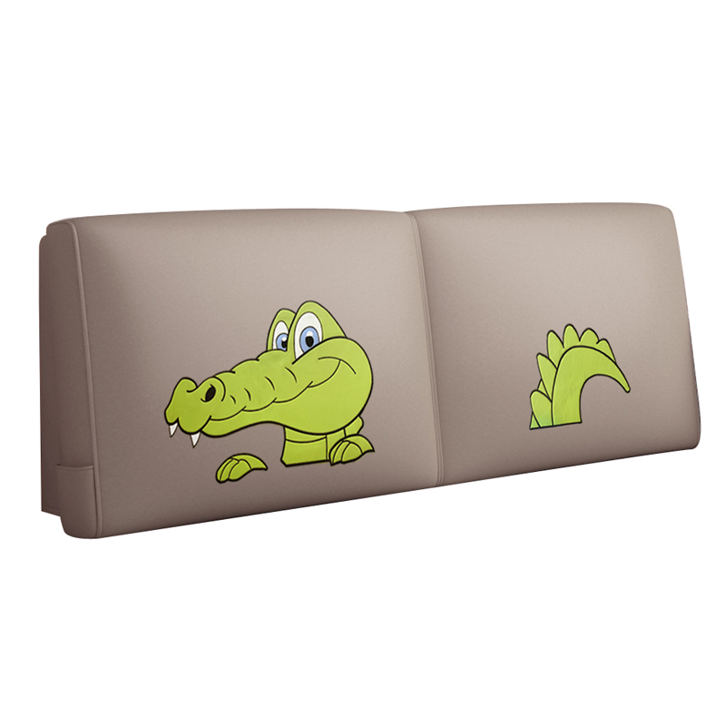 儿童床头靠垫卡通刺绣床靠背卧室榻榻米软包自粘大靠背可爱床靠枕