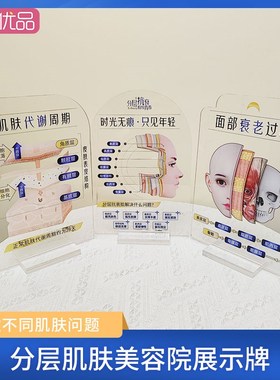 美容展示牌分层抗衰肌肤结构亚克力医学皮M肤解剖知识讲解促单医