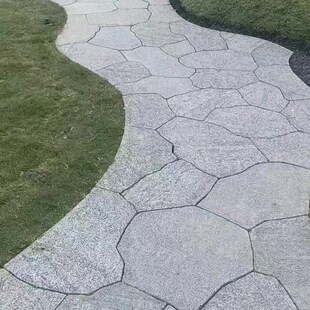 中国黑柏坡黄不规则碎拼庭院地舖石汀步石原石地图拼冰裂纹自然面