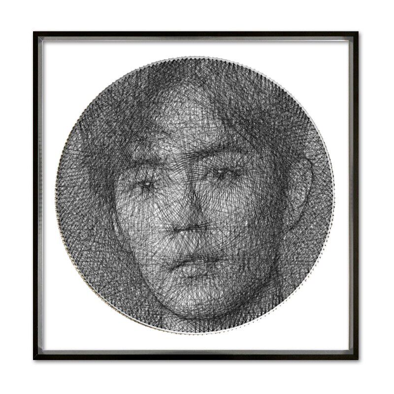 钉子绕线画DIY手工制作定制照片礼物diy线画 人像弦丝画送女生