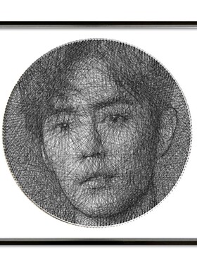 钉子绕线画DIY手工制作定制照片礼物diy线画 人像弦丝画送女生