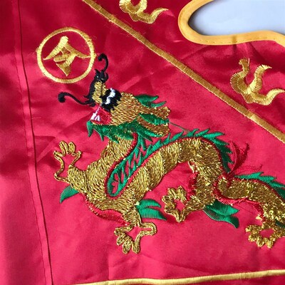 五色龙旗三角旗双面刺绣仿古旗法物五令旗小号五色令旗工厂