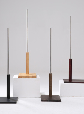 服装模特道具DIY配件木底座男女儿童支架半身人台底盘三角方板圆