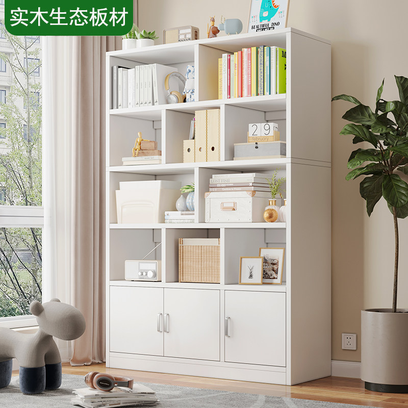 实木书架置物架落地家用儿童客厅B分层简易玩具储物柜书房展示书