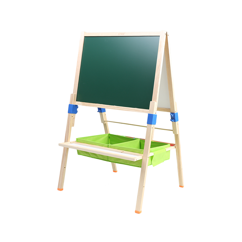 超大号儿童黑板支架式家用宝宝画板磁性双面实木小学生升降写字板