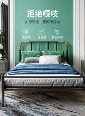 天坛家具 d铁艺单人床 环保钢管床1.0 1.2米铁艺床现代简约铁床