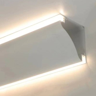 客厅免吊顶洗墙灯槽明装s顶角线灯led灯带上下发光石膏线灯线条灯