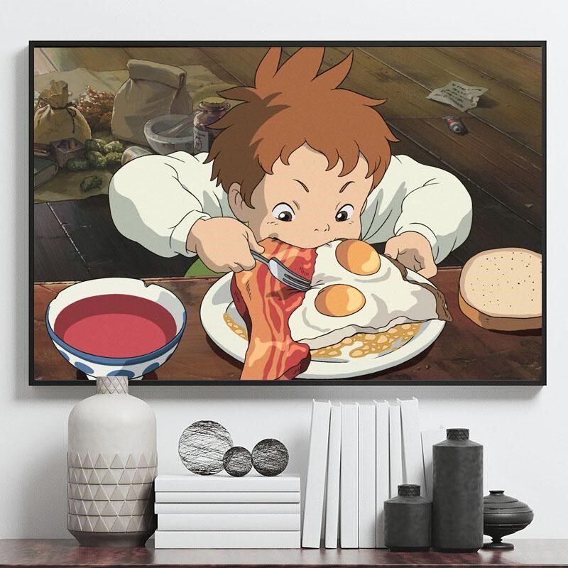 宫崎骏哈尔的移动城堡海报墙饰自粘宿舍软装卧室海报高清壁纸贴纸