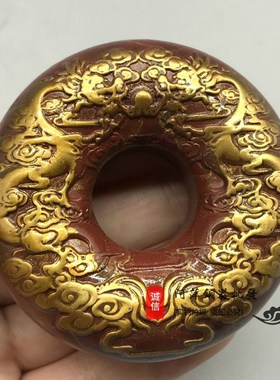 仿古铜虎撑手摇铃虎撑铃串铃民间乡医郎中烧蓝纯铜药铃铜挂件