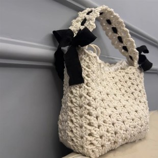 勾线手工编织钩织包包diy材料包包钩织材料包毛线手工编织包包