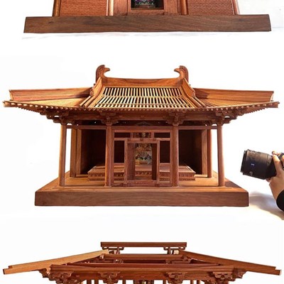 古建实木diy全复原榫卯唐南禅寺大殿拼装模型礼品藏品