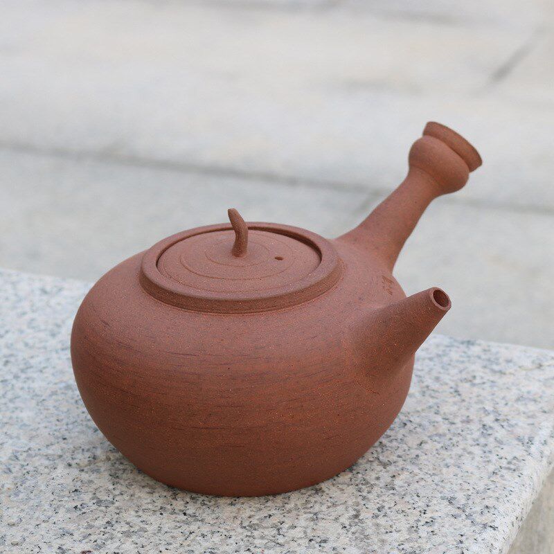 5ZW侧把潮州砂铫壶 薄锅仔 功夫茶玉书煨 原矿煮水壶 电陶炉壶响