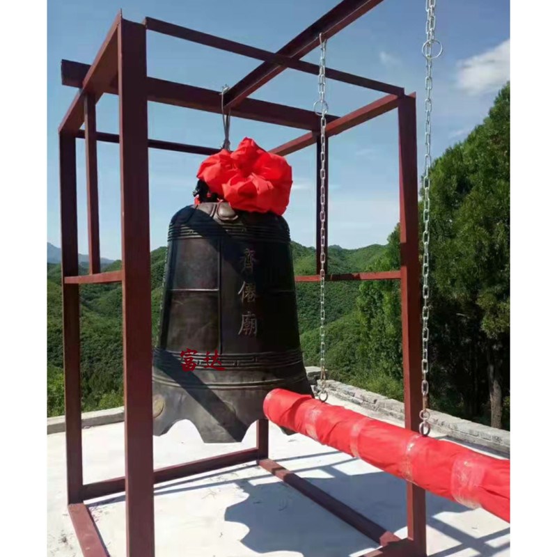 平口风铃纯铜60厘米小铜钟餐前铃教堂钟铸铁佛钟撞钟1米2米大铜钟