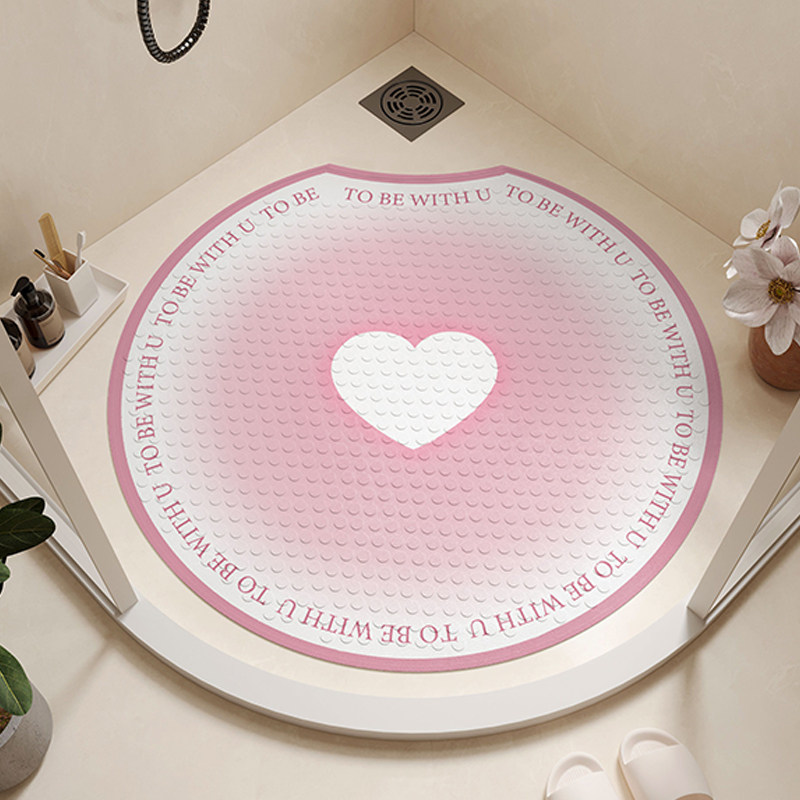 浴室防滑地垫淋浴房老人洗澡防摔垫卡通儿童圆P形吸盘足底按摩脚