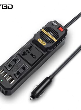 0万用ve22020转Wer车载逆变器  rt电源转换器汽配inV 插座户外12V