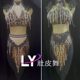肚皮舞表演服街头shaabi拉丁爵士融合鼓舞流苏豹纹裙装 LY肚皮舞