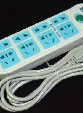 电器606多用插排电源插排新国标大功率家用三脚插排 2500W1.8m长