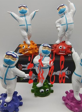 抗疫纪念品可爱白衣天使装饰品家居办公摆件医生护士节日爱心礼物