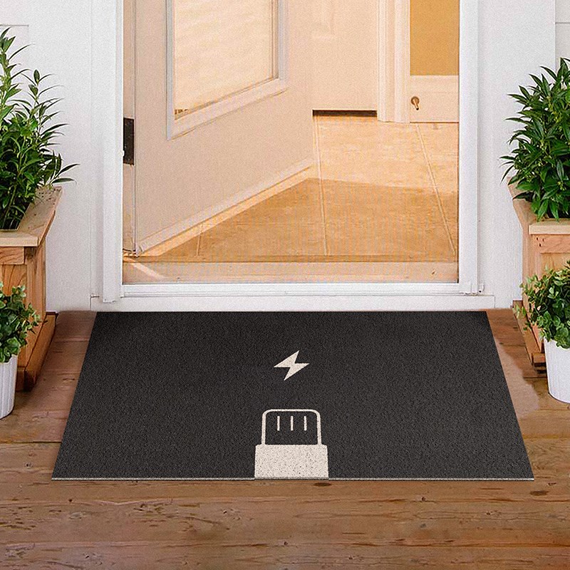 一拾一回家充电简约入户门地垫丝圈门垫进门门口家用门外室外地毯