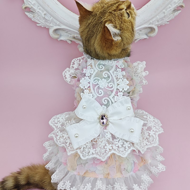 私宠手作海市小狗狗薄款衣服泰迪比熊约克夏公主裙猫咪连身裙定做