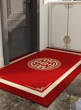 比利时绒蓝色中式家用可定制地毯地垫入户门垫脚垫易裁剪耐脏防滑