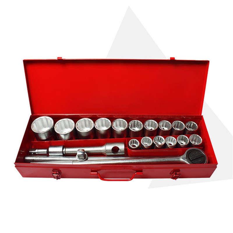 21件重型套筒组套套装机修汽修工具套筒扳手组合套装3/4接口19mm