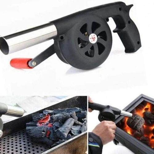 烧烤鼓风机手摇鼓风机野炊快速引炭小型吹风机手动助燃木炭烧烤炉