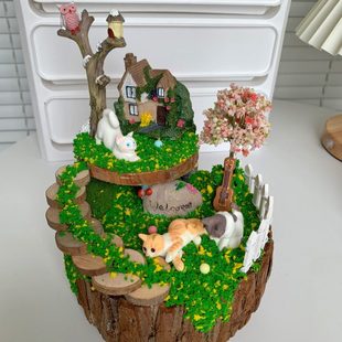 树桩八音盒音乐盒女孩女生闺蜜生日礼物实用创意可爱儿童桌面摆件