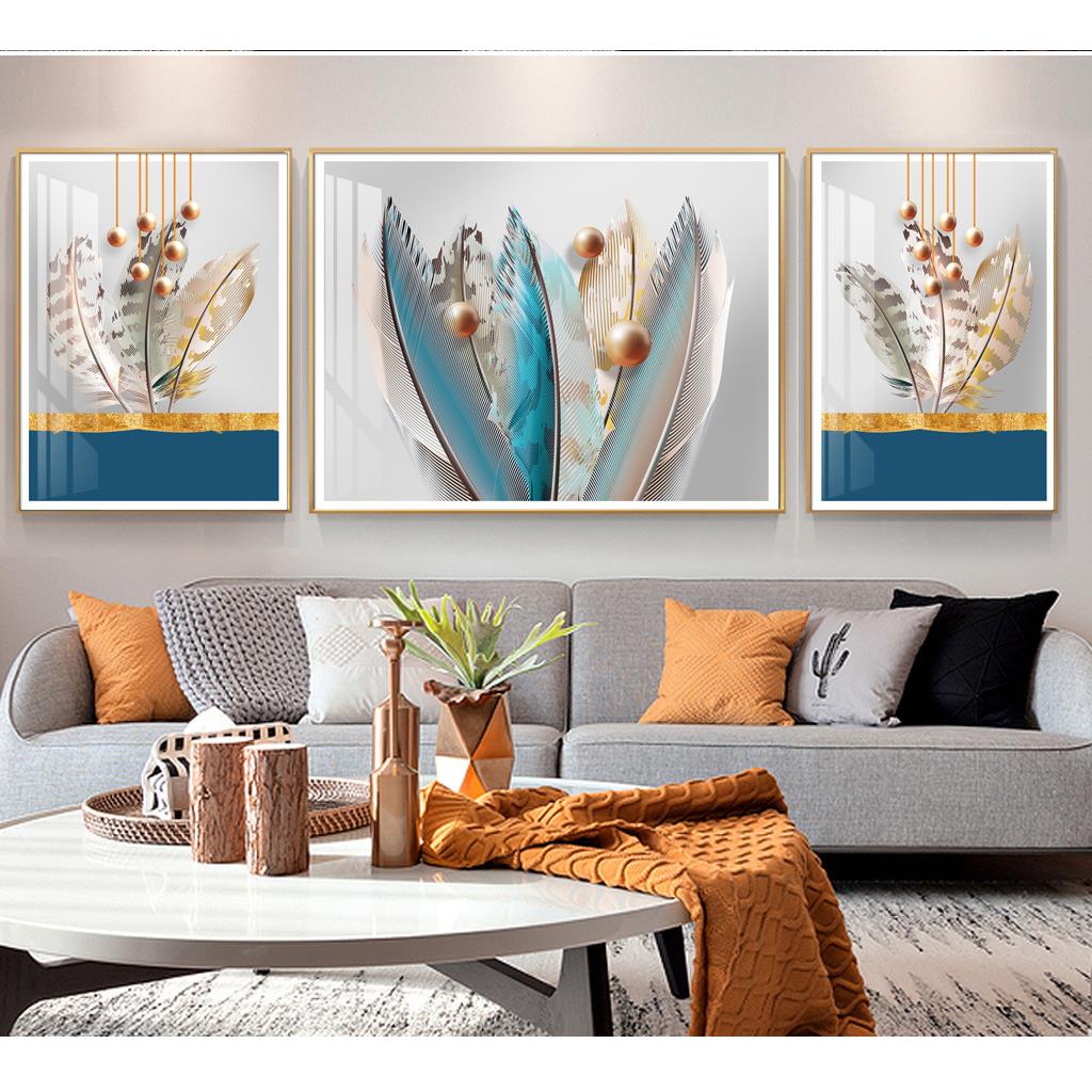 网红莫兰迪立雕画晶瓷镶钻立体客厅装饰画鹿三联组合现代北欧挂画图片