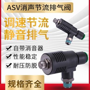 气缸消声快速排气节流阀310ASV410F510 06S08S10S12S