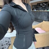 透气防晒衣 瑜伽服defina连帽上衣女运动外套修身 现货 lu家同款