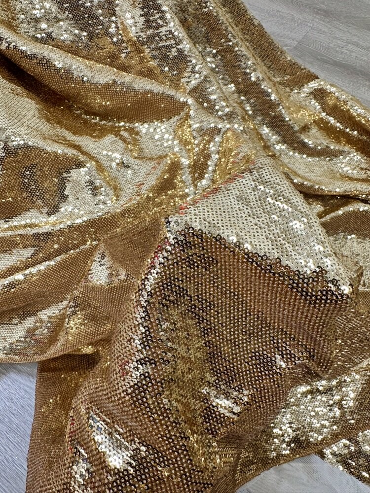 重工金色银色亮片刺绣鱼