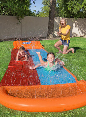 Bestway52255加长加宽双人滑水道别墅草坪儿童喷水毯冲浪滑水布