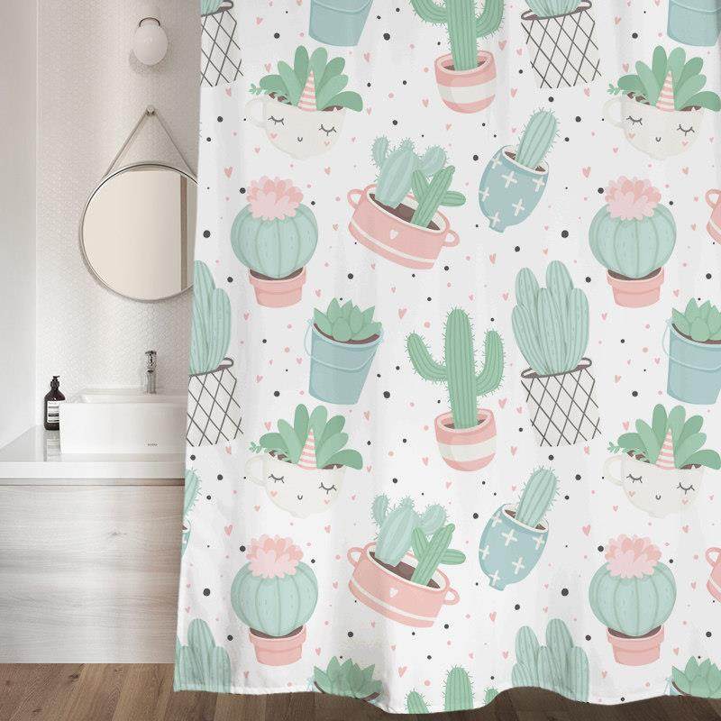 卡通浴室防水隔断帘卫生间浴帘套装加厚窗帘门帘防霉洗澡帘挂帘子,家庭/个人清洁工具,浴帘,淘宝优惠券,粉丝福利购,淘宝优惠卷