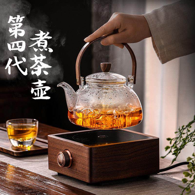 2025新款玻璃煮茶壶耐高温黑晶炉泡茶炉专用蒸煮两用煮茶器家用提,餐饮具,茶壶,淘宝优惠券,粉丝福利购,淘宝优惠卷