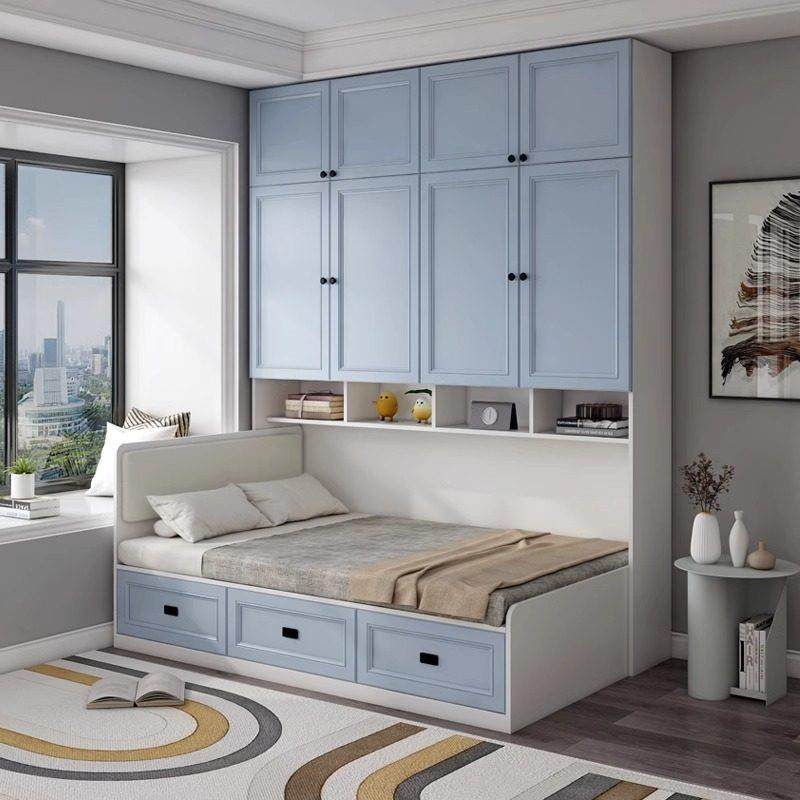 定制儿童床榻榻米床衣柜床一体边柜床书柜床小户型1.2m单人收纳床,住宅家具,衣柜床,淘宝优惠券,粉丝福利购,淘宝优惠卷
