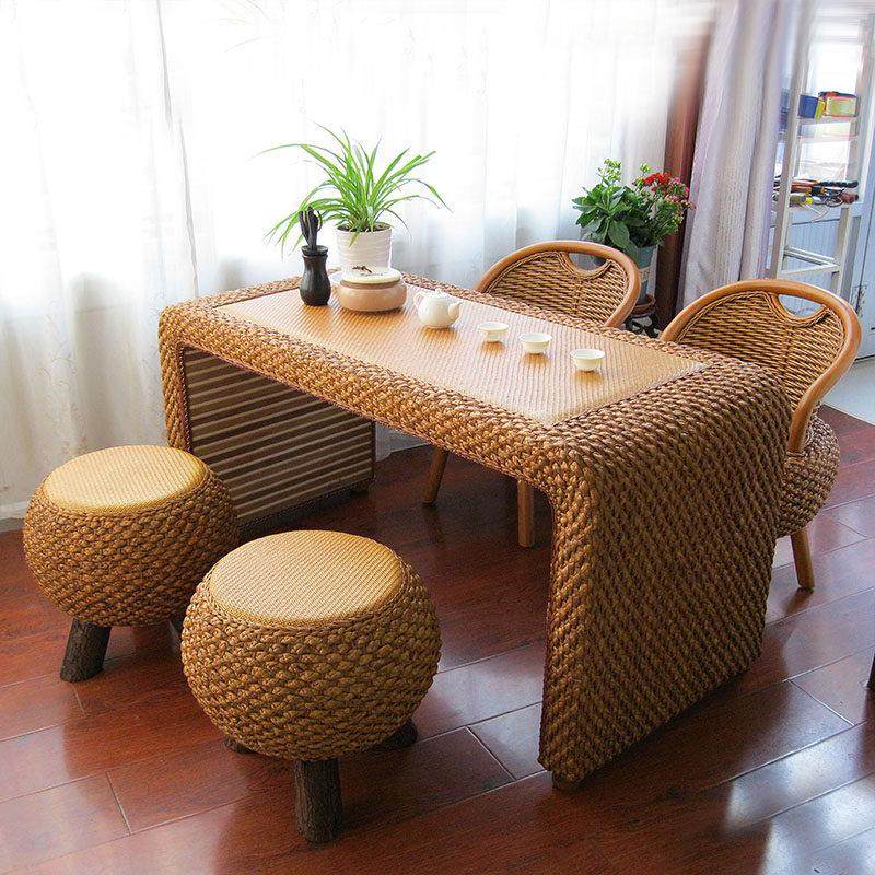 藤编实木阳台茶桌椅组合现代中式复古色艺术功夫泡茶几小户型茶台,住宅家具,茶几,淘宝优惠券,粉丝福利购,淘宝优惠卷