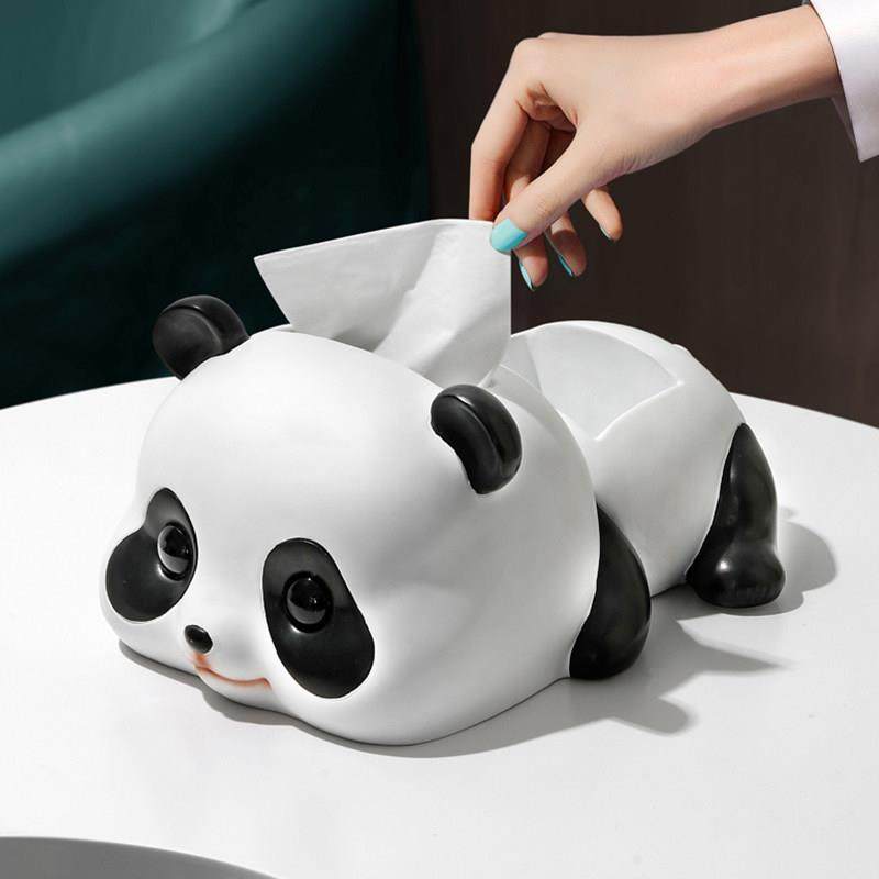 简约创意可爱卡通熊猫纸巾盒遥控器多功能收纳盒茶几桌面摆件现代,收纳整理,纸巾盒,淘宝优惠券,粉丝福利购,淘宝优惠卷