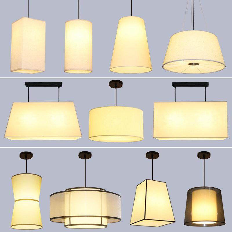 北欧现代简约餐厅吊灯中式亚麻布艺灯罩创意客厅饭厅卧室书房灯具,家装灯饰光源,客厅吊灯,淘宝优惠券,粉丝福利购,淘宝优惠卷