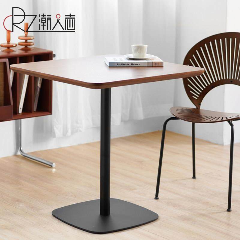 北欧实木餐桌家用简约休闲小方桌奶茶店咖啡桌椅组合洽谈正方形桌,住宅家具,板木餐桌,淘宝优惠券,粉丝福利购,淘宝优惠卷