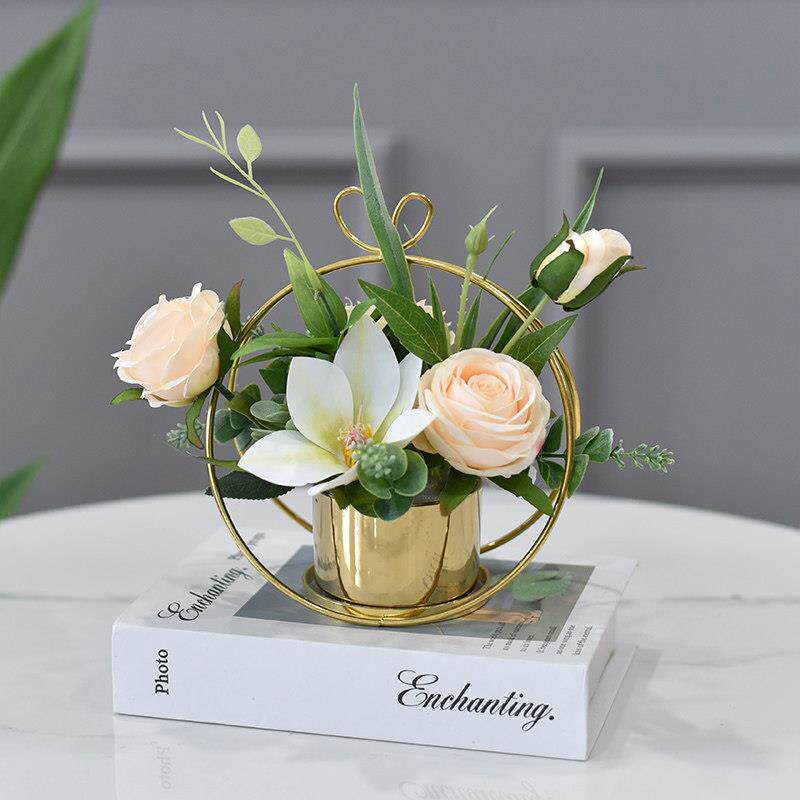 北欧轻奢客厅装饰彷真花艺摆件茶几电视柜餐桌桌面摆放假花束摆设